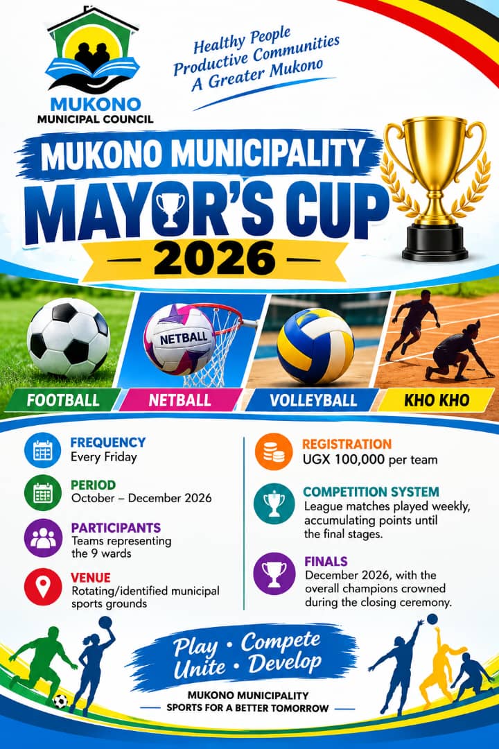 Mukono Municipality Mayor's Cup 2026 official poster